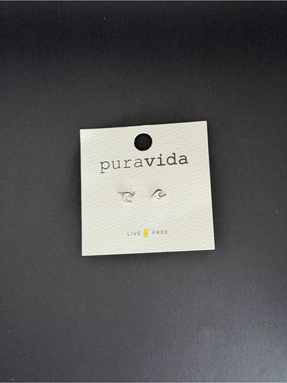 Pura Vida Silver Wave Stud Earrings